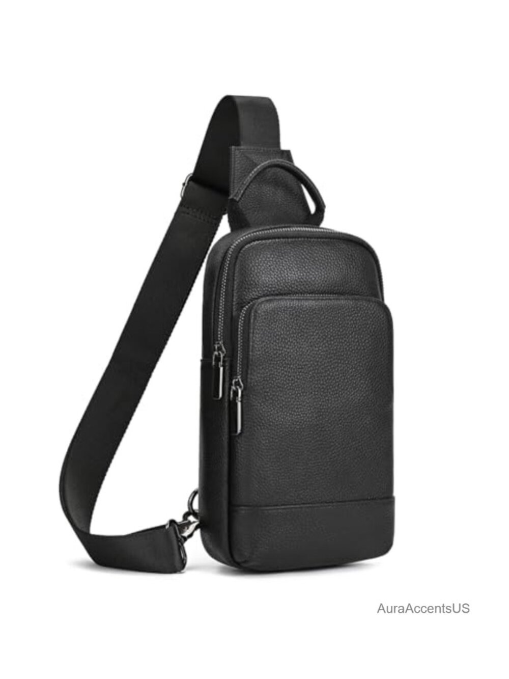 Genuine Leather Sling Bag Chest Shoulder Crossbody Backpack for Travel Hiking